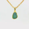 Australian Doublet Opal Pendant in Gold Plated Sterling Silver - Multicolour