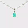 Australian Doublet Opal Pendant set in 925 Sterling Silver - Multicolour