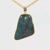 Australian Doublet Opal Pendant in Gold Plated Sterling Silver - Multicolour