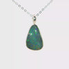 Australian Doublet Opal Pendant set in 925 Sterling Silver - Multicolour