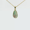 Light Opal Pendant in 9K Yellow Gold - Multicolour