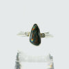 Black Opal Ring in 925 Sterling Silver - Multicolour