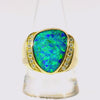 Doublet Opal Men's Ring in 14K Yellow Gold - Multicolour