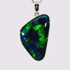 Triplet Opal Pendant in 925 Sterling Silver - Green-Blue