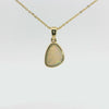 Light Opal Pendant in 9K Yellow Gold - Multicolour