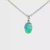 Australian Doublet Opal Pendant set in 925 Sterling Silver - Multicolour