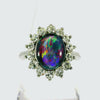 Triplet Opal Ring in Stainless Steel - Multicolour