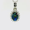 Triplet Opal Pendant in 925 Sterling Silver - Multicolour