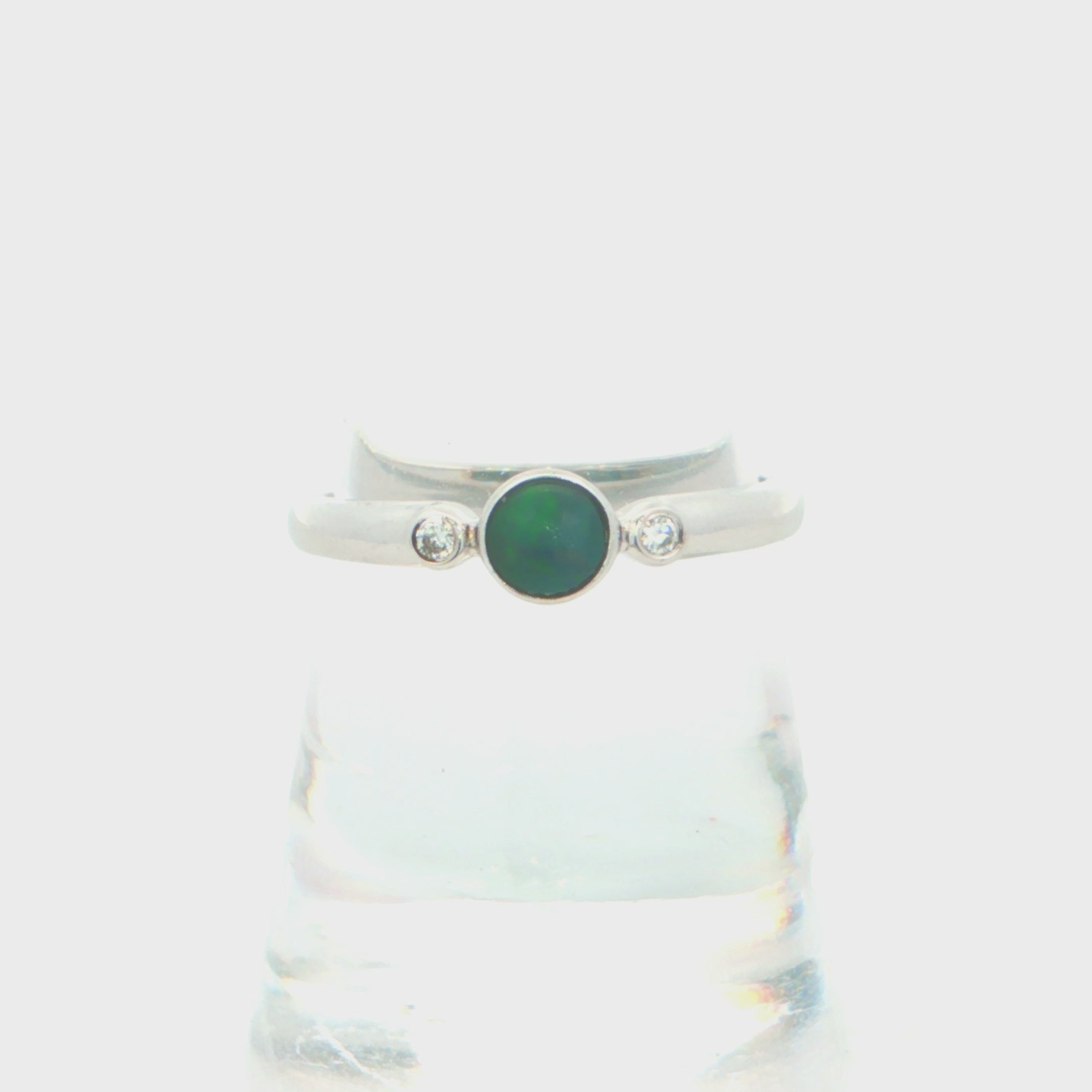 Australian Boulder Opal Ring set in 925 Sterling Silver