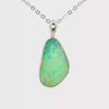 Australian Doublet Opal Pendant set in 925 Sterling Silver - Multicolour