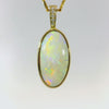 Light Opal Pendant in 14K Yellow Gold - Multicolour
