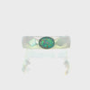 Triplet Opal Mens Ring set in Stainless Steel - Multicolour