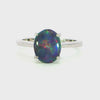 Triplet Opal Ring in 925 Sterling Silver - Multicolour