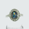 Triplet Opal Ring in Stainless Steel - Multicolour