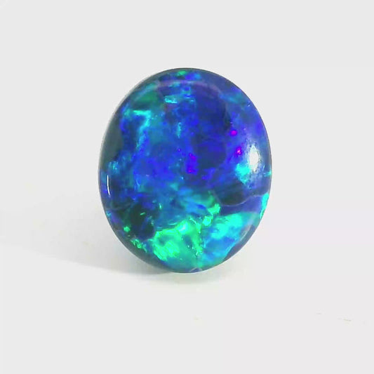 Vibrant Blue Opal Gemstone