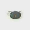 Triplet Opal Men's Ring in 925 Sterling Silver - Multicolour