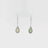 Light Opal Earrings In 925 Sterling Silver - Green-Blue