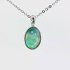 Australian Doublet Opal Pendant set in 925 Sterling Silver - Multicolour