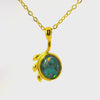 Triplet Opal Pendant in Gold Plated Stainless Steel - Multicolour