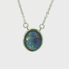 Triplet Opal Pendant in Stainless Steel - Multicolour