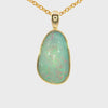 Australian Doublet Opal set in Gold Plated Sterling Silver - Multicolour