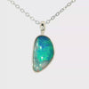 Australian Doublet Opal Pendant set in 925 Sterling Silver - Green