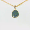 Australian Doublet Opal Pendant in Gold Plated Sterling Silver - Multicolour