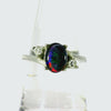 Triplet Opal Ring in Stainless Steel - Multicolour