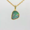 Australian Doublet Opal Pendant in Gold Plated Sterling Silver - Multicolour