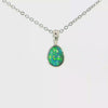 Australian Doublet Opal Pendant set in 925 Sterling Silver - Multicolour