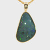 Australian Doublet Opal Pendant in Gold Plated 925 Sterling Silver -Multicolour