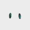 Boulder Opal Earrings in 14K White Gold - Green-Blue