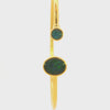 Triplet Opal Bangle set in Gold Plated 925 Sterling Silver - Green-Blue