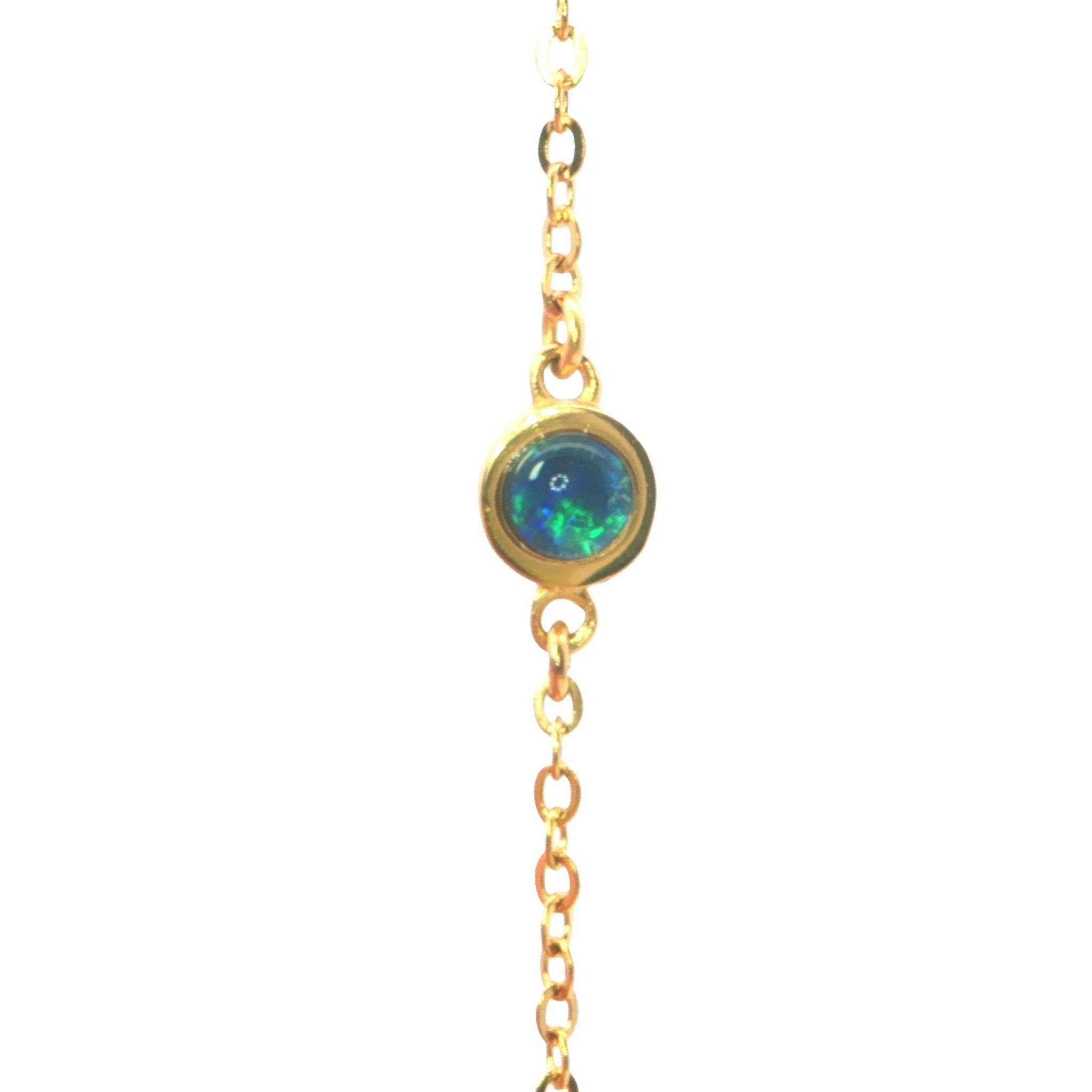 Triplet Opal Bracelet in Gold Plated Stainless Steel - Australian Opal Cutters and Pearl Divers