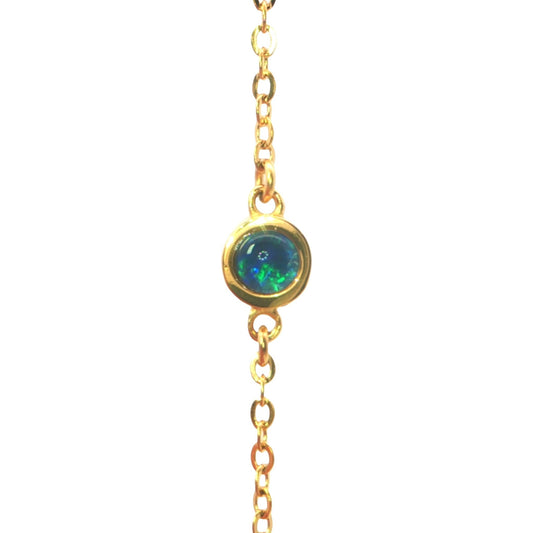 Triplet Opal Bracelet in Gold Plated Stainless Steel - Australian Opal Cutters and Pearl Divers