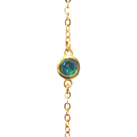 Triplet Opal Bracelet in Gold Plated Stainless Steel - Australian Opal Cutters and Pearl Divers