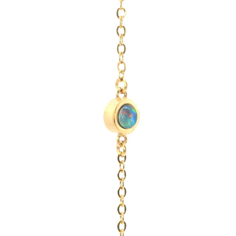 Triplet Opal Bracelet in Gold Plated Stainless Steel - Australian Opal Cutters and Pearl Divers