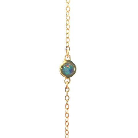 Triplet Opal Bracelet in Gold Plated Stainless Steel - Australian Opal Cutters and Pearl Divers