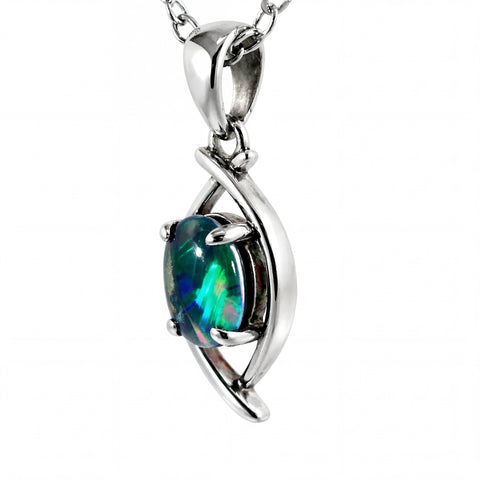 Triplet Opal Pendant in 925 Sterling Silver - Australian Opal Cutters and Pearl Divers