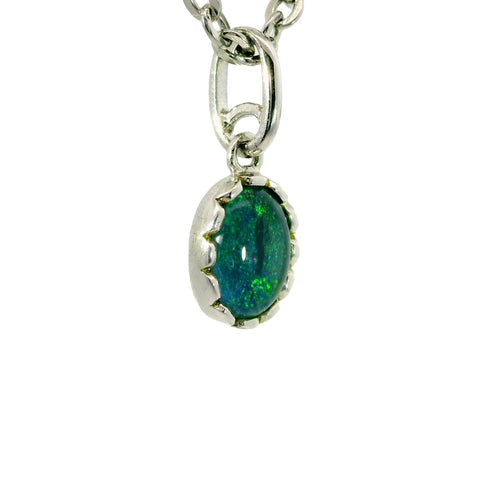 Triplet Opal Pendant in 925 Sterling Silver - Multicolour - Australian Opal Cutters and Pearl Divers