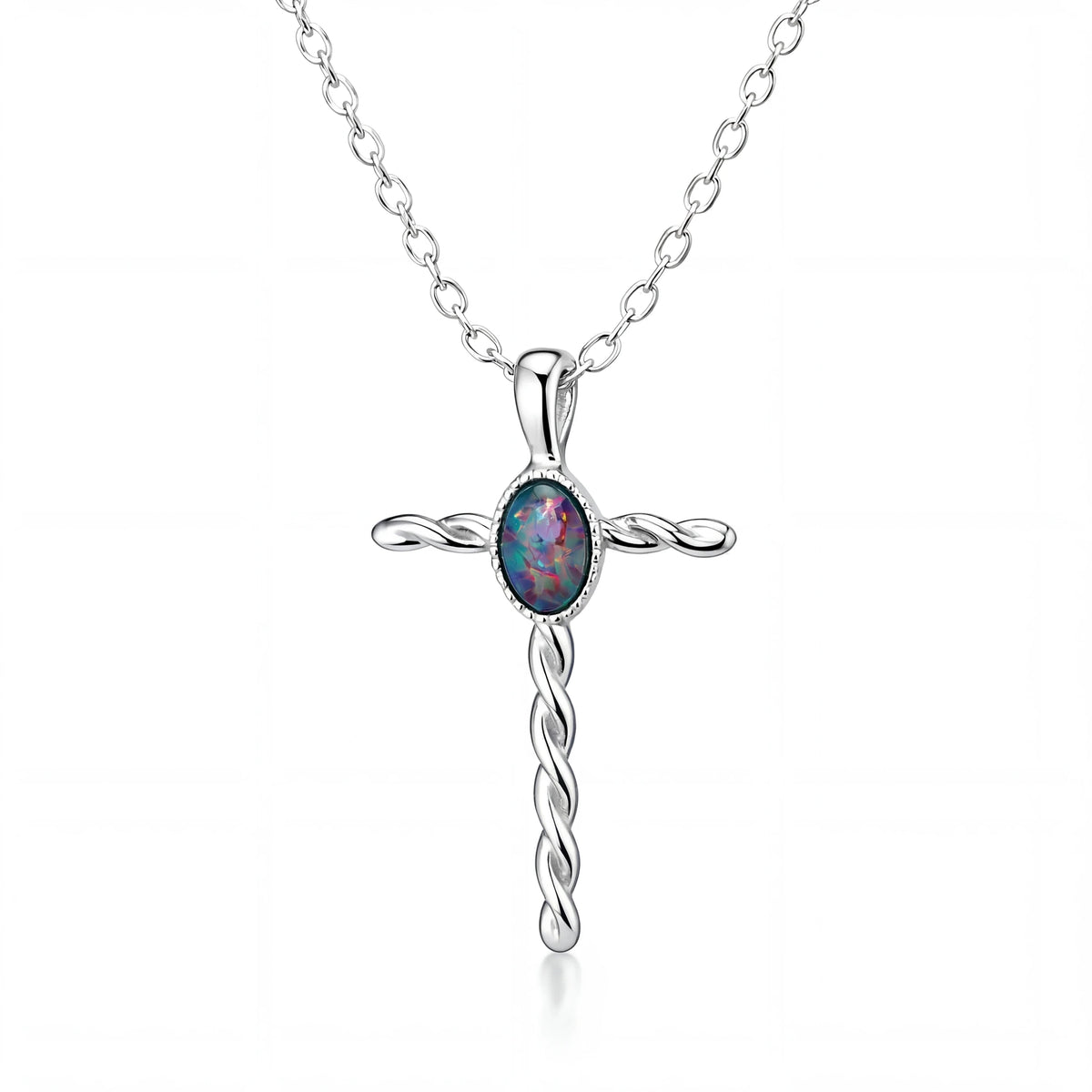 Triplet Opal Pendant set in Stainless Steel - Australian Opal Cutters and Pearl Divers