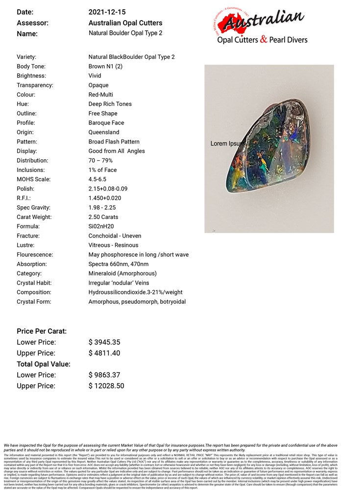 OPAL VALUATION